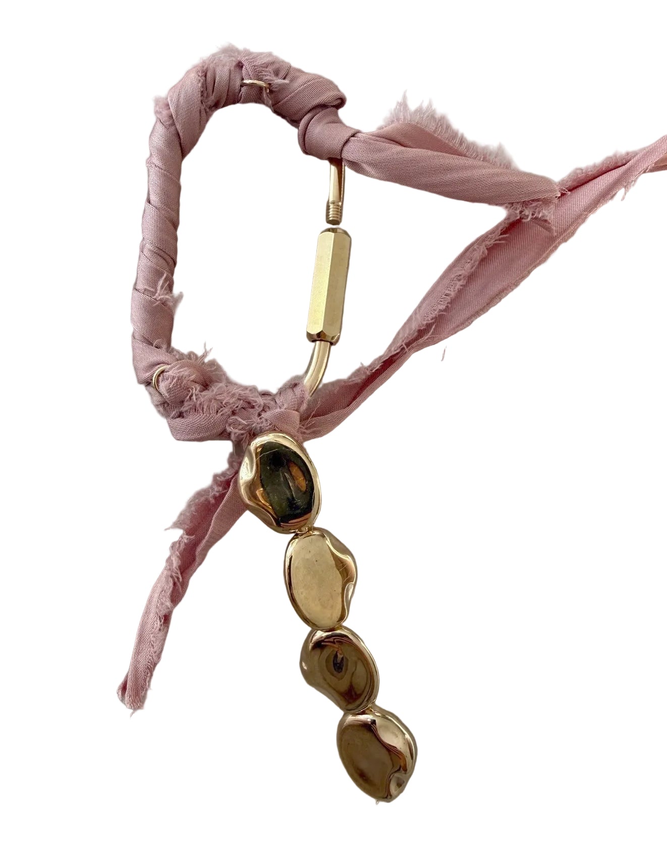 Dusty Rose Gold Drop Carabiner Keychain