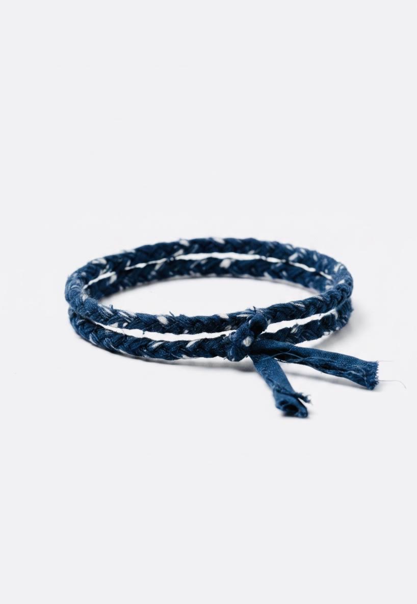 Indigo Bandana Wrap Bracelet