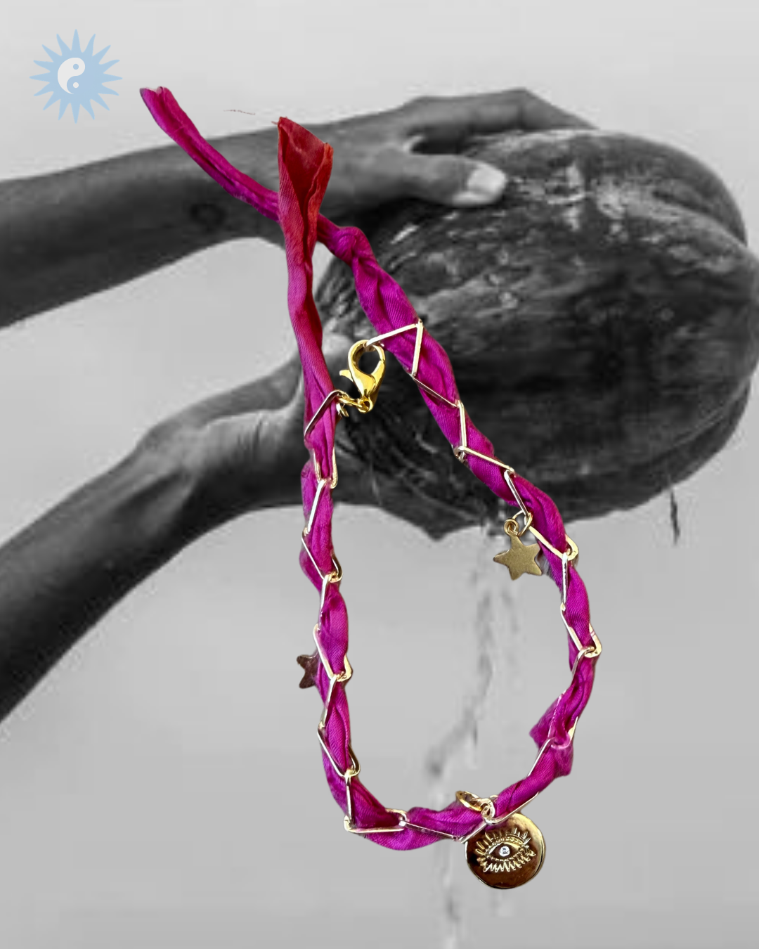 Fuchsia Tide Silk Bracelet