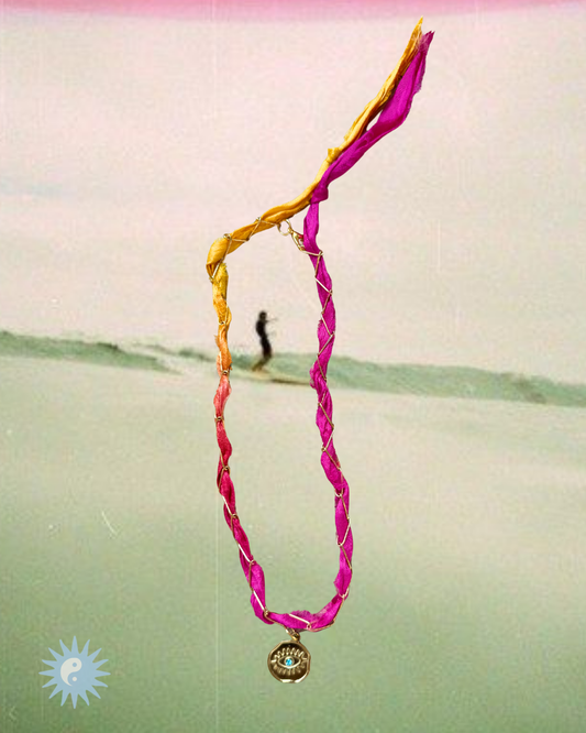 Sunset Guardian Silk Necklace