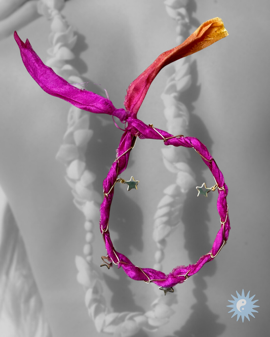 Fuchsia Tide Silk Bracelet