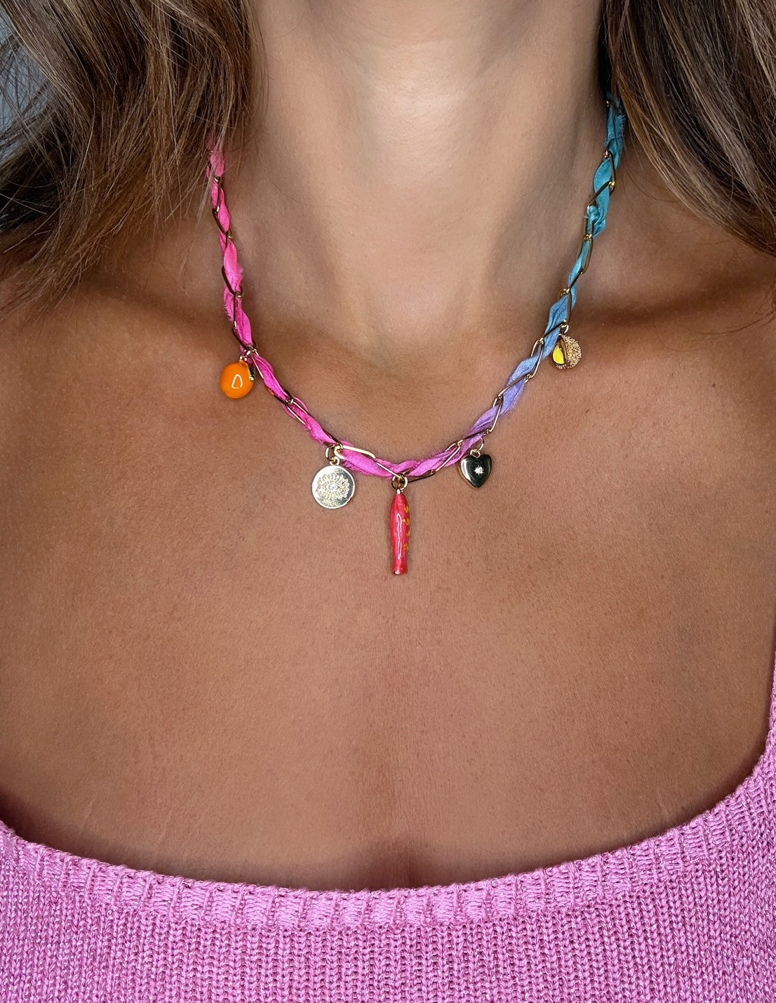 Sunset Drift Charm Necklace