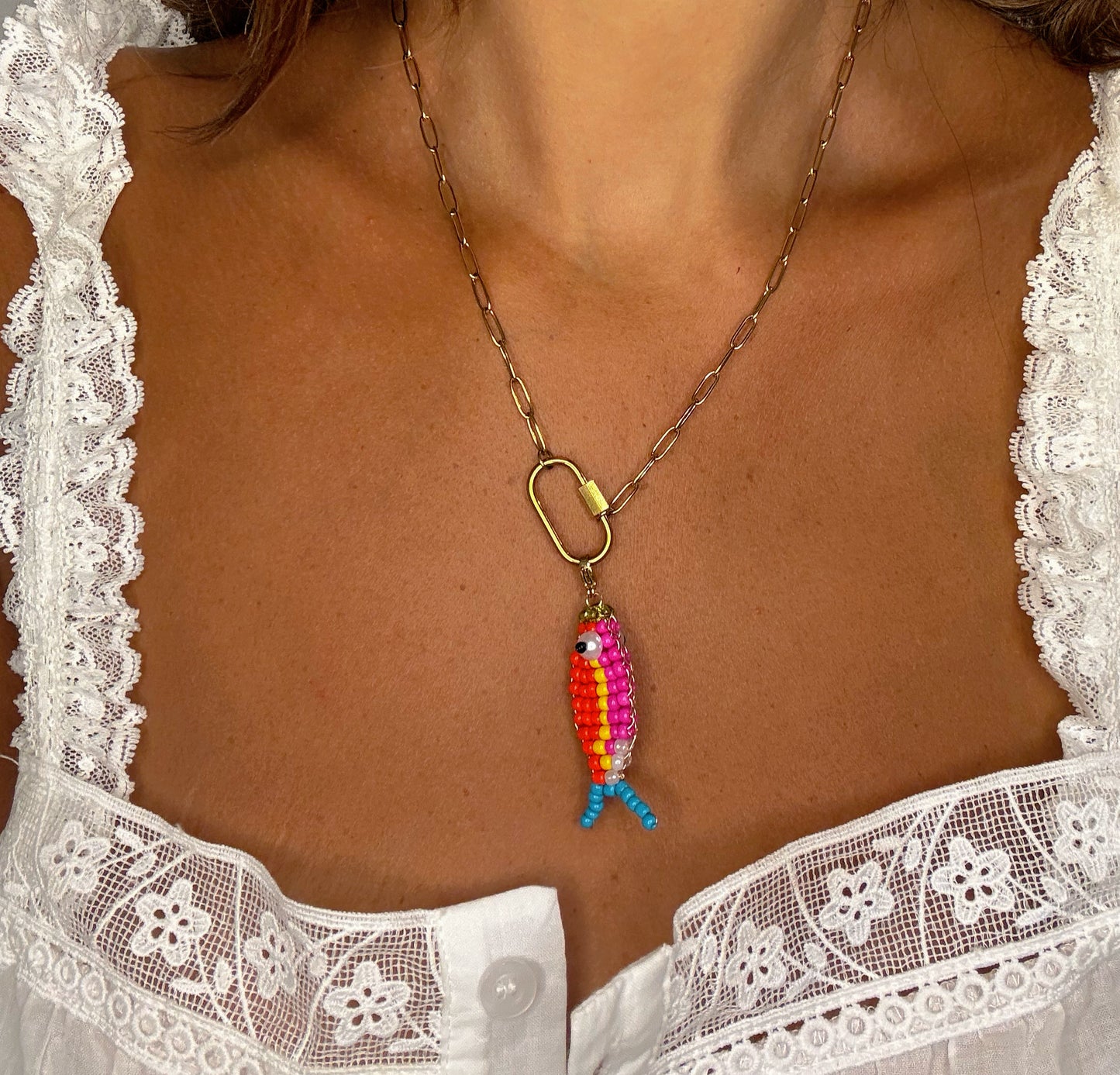 Lucky Catch Chain Necklace