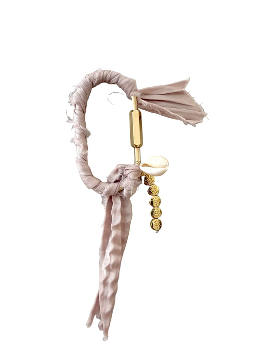 Blush Shell Carabiner Keychain