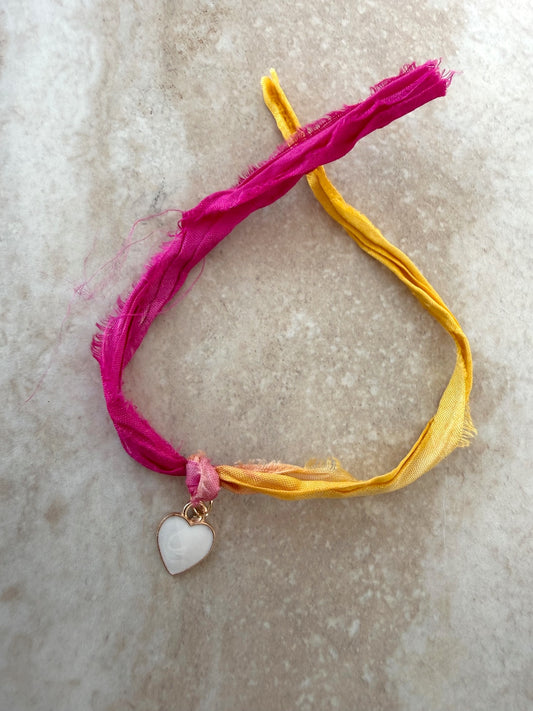 Sunset Heart Silk Kids Bracelet