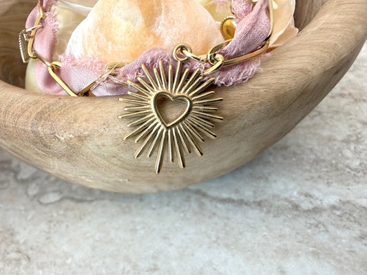 Blush Sun Charm Bracelet