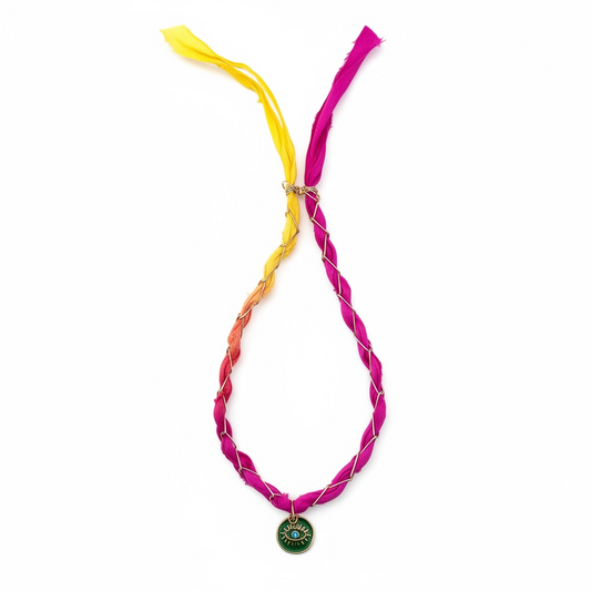 Sunset Guardian Silk Necklace