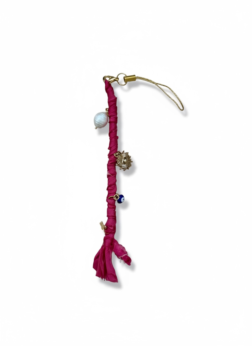 Crimson Glow Phone Charm