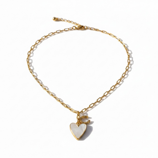 Iridescent Heart Horseshoe Necklace