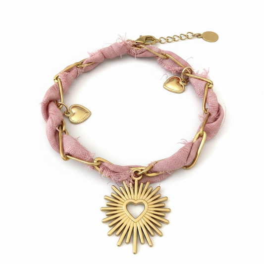 Blush Sun Charm Bracelet